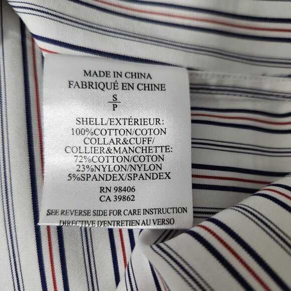 Theory Top Women's Large Long Sleeve Button Down Stripped Hidden Button Placket - Picture 13 of 14